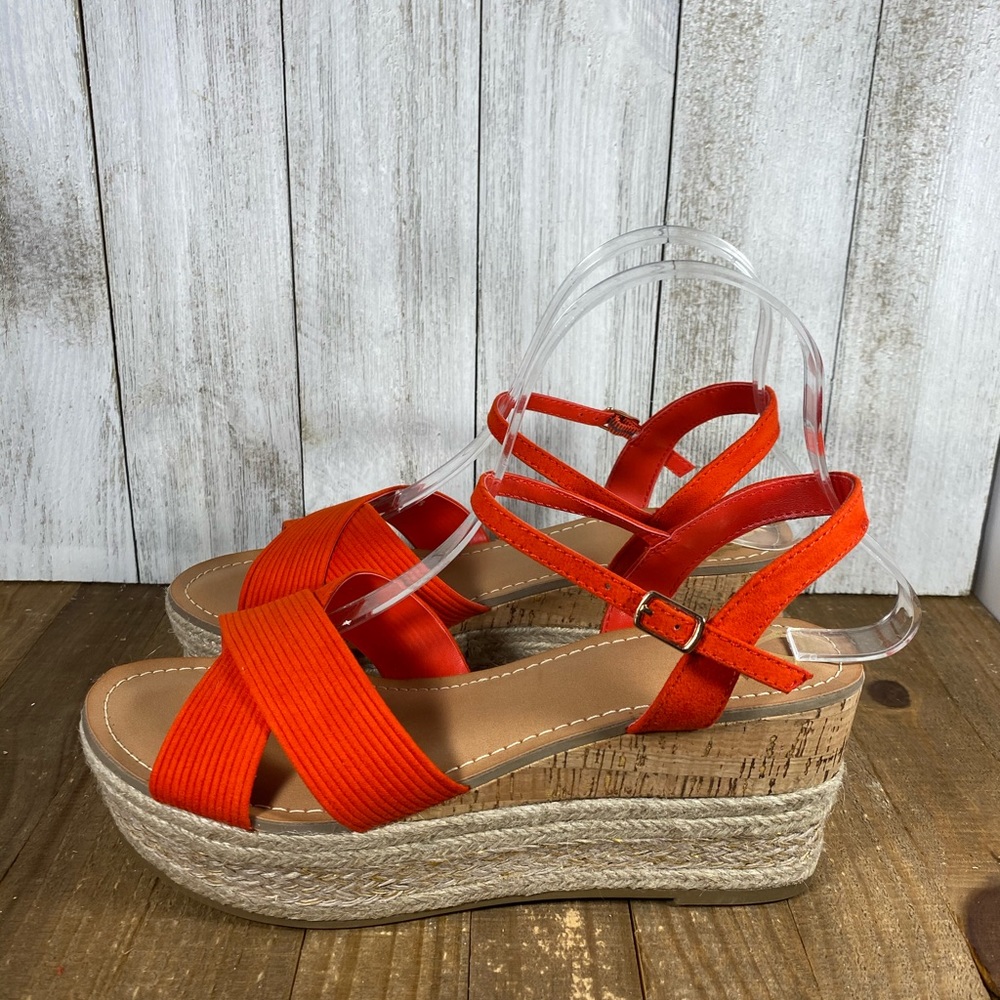 🔴 Fergalicious Platform Espadrille Wedge Sandal